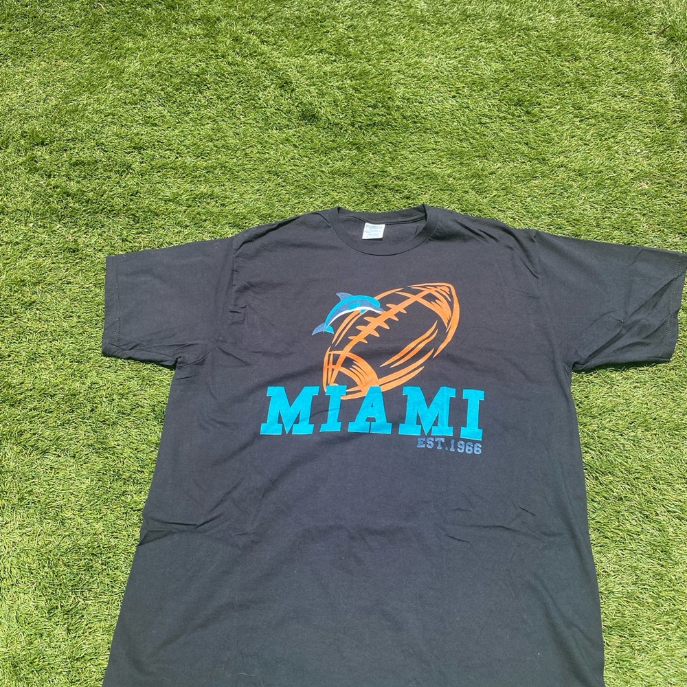 Black Miami Graphic T-Shirt Miami Dolphins football